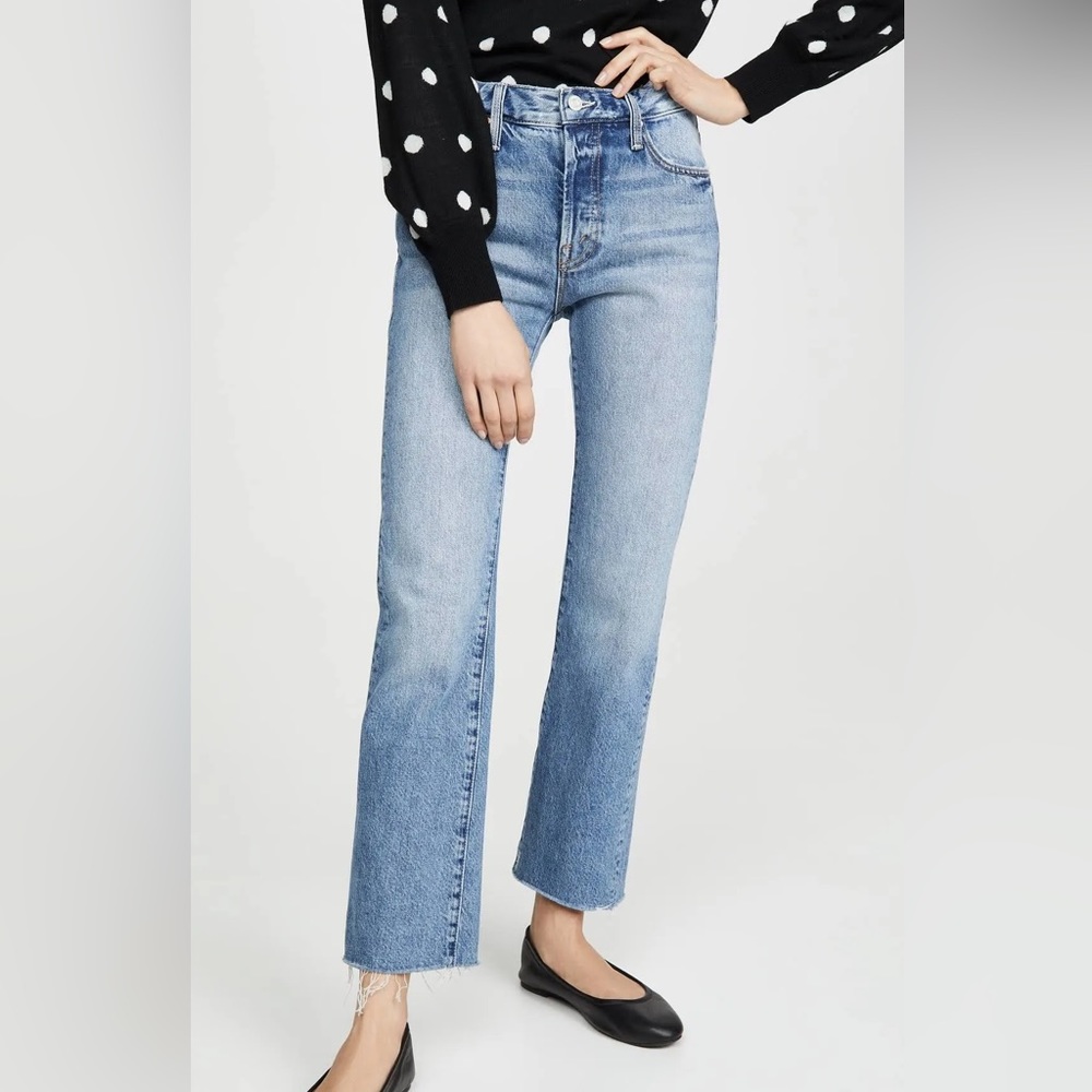 Mother Scrapper Cuff Frayed Ankle Jeans